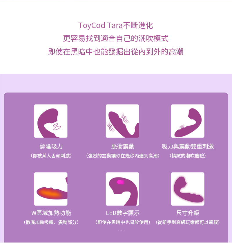 ToyCod Tara 2代 吸吮按摩器 深入靈魂的吸吮 同時刺激兩點  成人用品