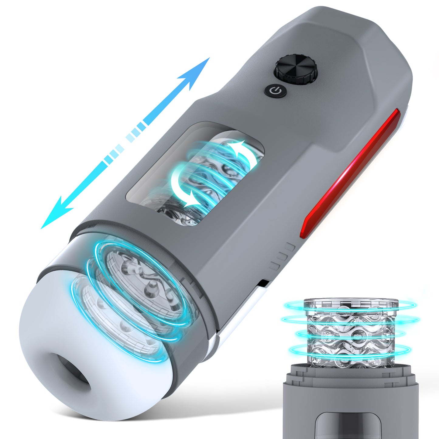 MOMONII 電動飛機杯 伸縮+旋轉+震動 男用自慰套 成人用品