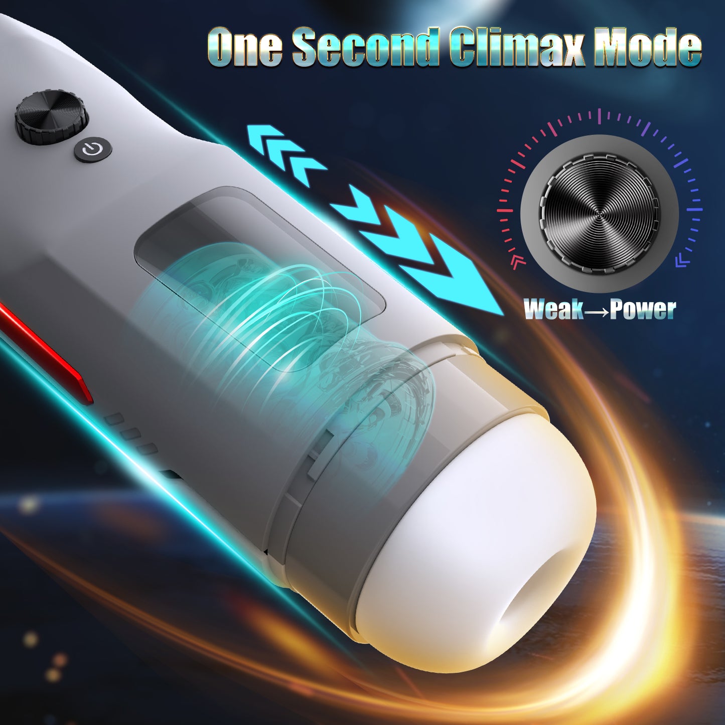 MOMONII 電動飛機杯 伸縮+旋轉+震動 男用自慰套 成人用品