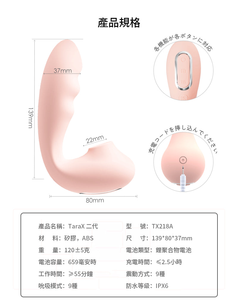ToyCod Tara X 2代 遠程吸吮按摩器 第二代 手機APP控制 兩點同時刺激 成人玩具