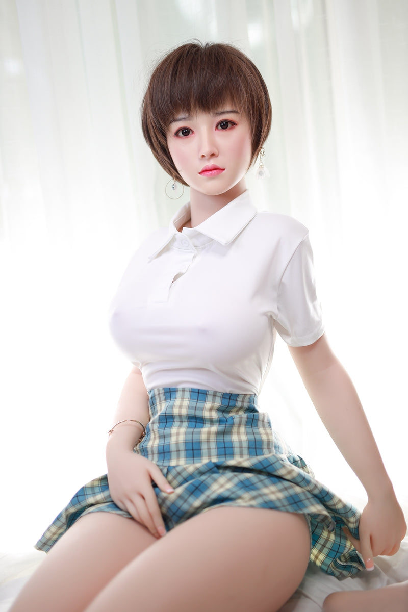 文靜學妹 學生裝含含 161cm 矽膠實體 成人娃娃