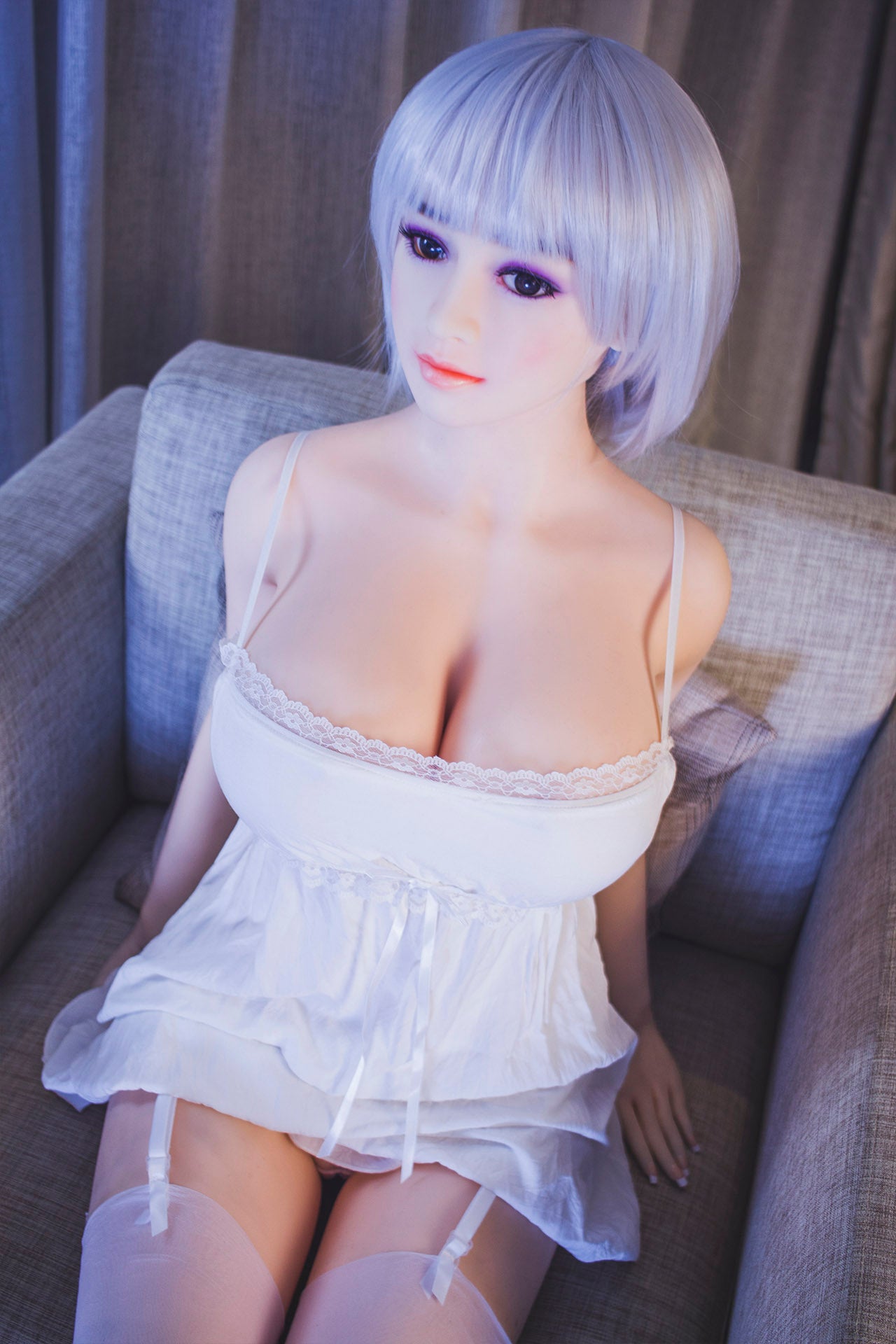 163CM 女神款小葵Aoi 銀髮巨乳蘿莉 成人娃娃