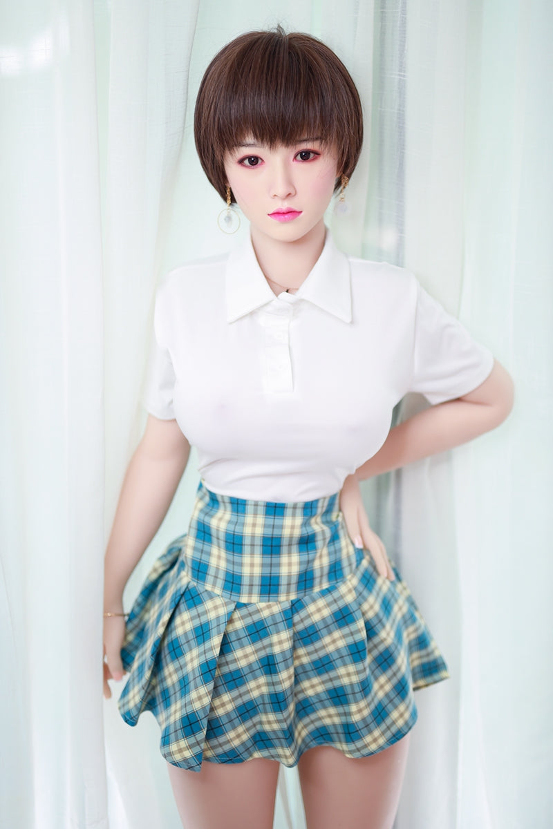 文靜學妹 學生裝含含 161cm 矽膠實體 成人娃娃
