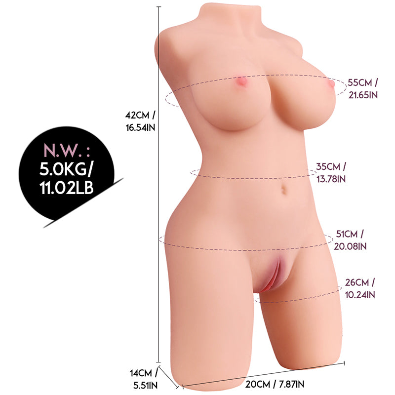 HUANSE 原紗央莉 雙通道誘惑 仿真三交體感 全實體半身娃娃 成人用品