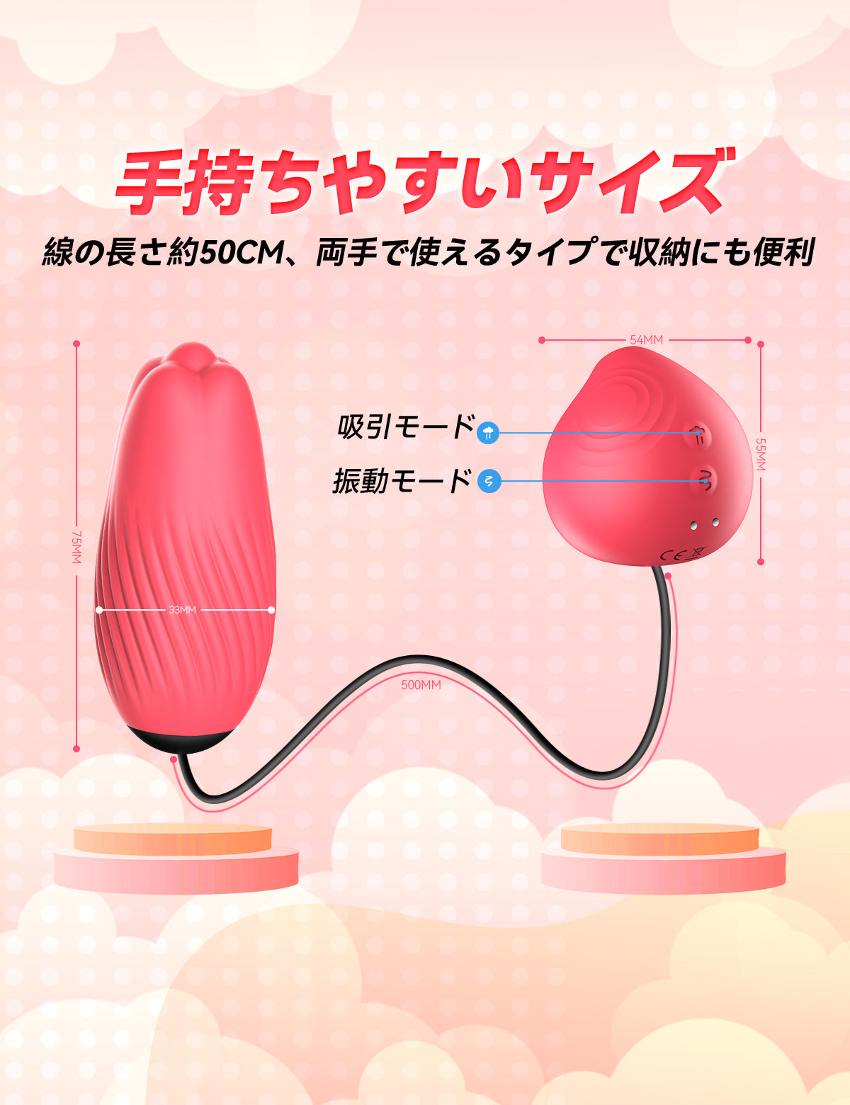 遙控吸吮乳頭蜜豆 兩點同時刺激 跳蛋 粉色成人用品