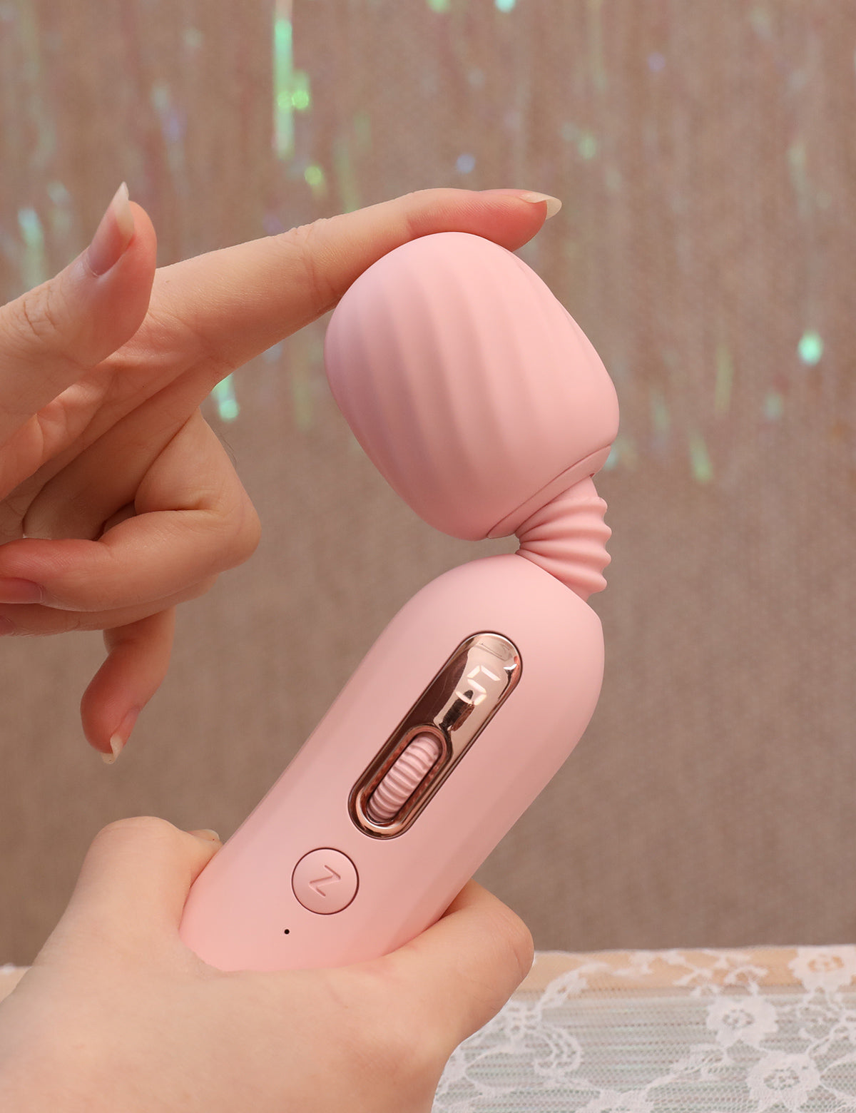 ZEMALIA 粉紅色蘑菇 超級振動電動按摩器 加熱角度調節 性玩具
