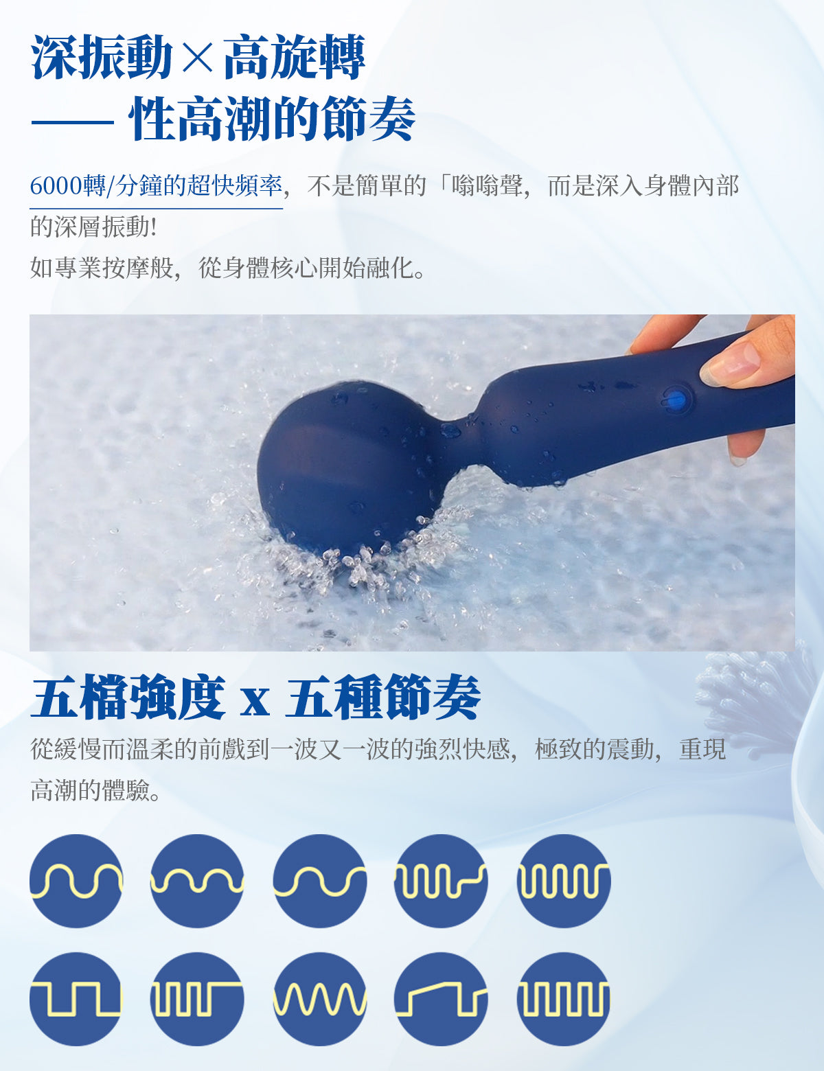 ToyCod TITAN 深層震動電動按摩器 廣範圍按摩設計 敏感部位刺激 靜音設計 成人情趣用品