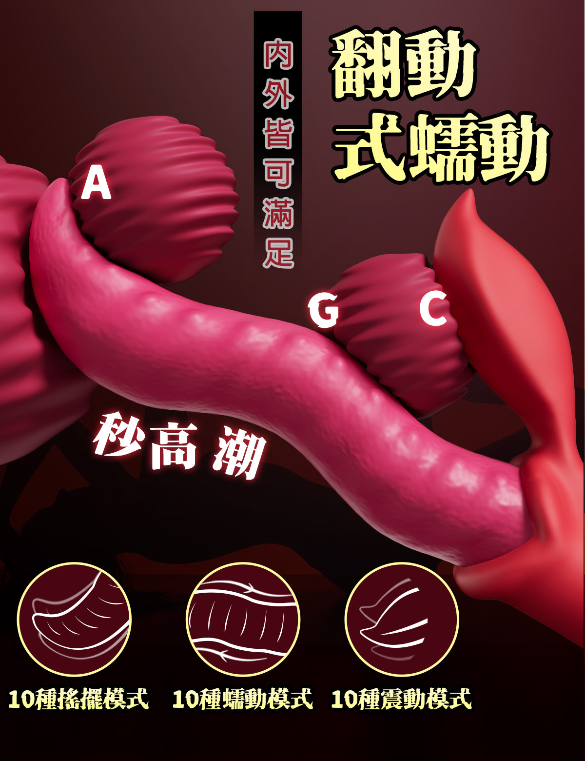 MOMONII Athena 極致舌技蠕動震動棒 女性專用 內部高潮 吸吮功能 一機多用 雙點同時刺激 成人玩具