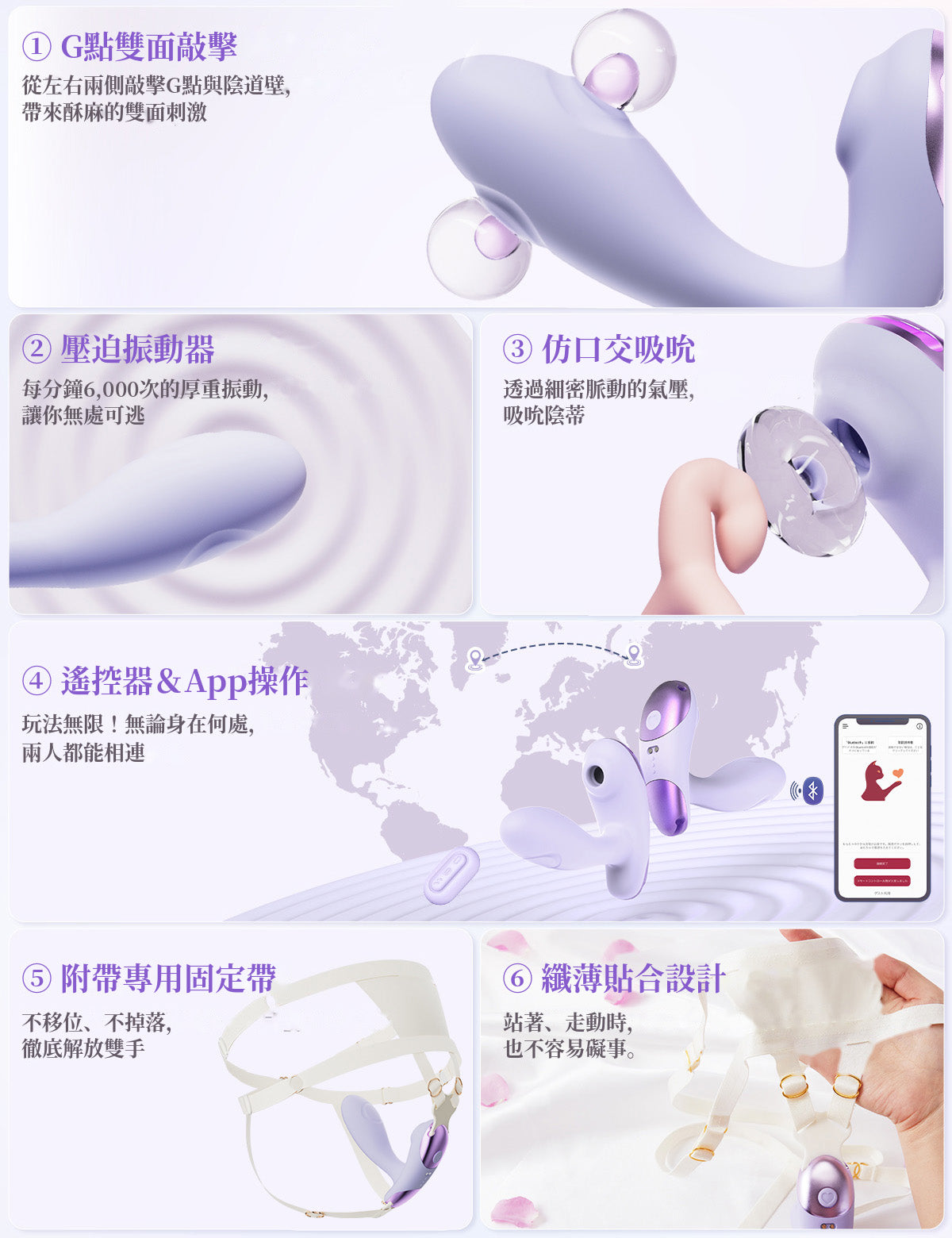 ToyCod Luna 多功能穿戴式吸吮器 專用固定帶 吸吮×雙面敲擊×震動 遙控器＆APP操控 完全免手持 成人用品