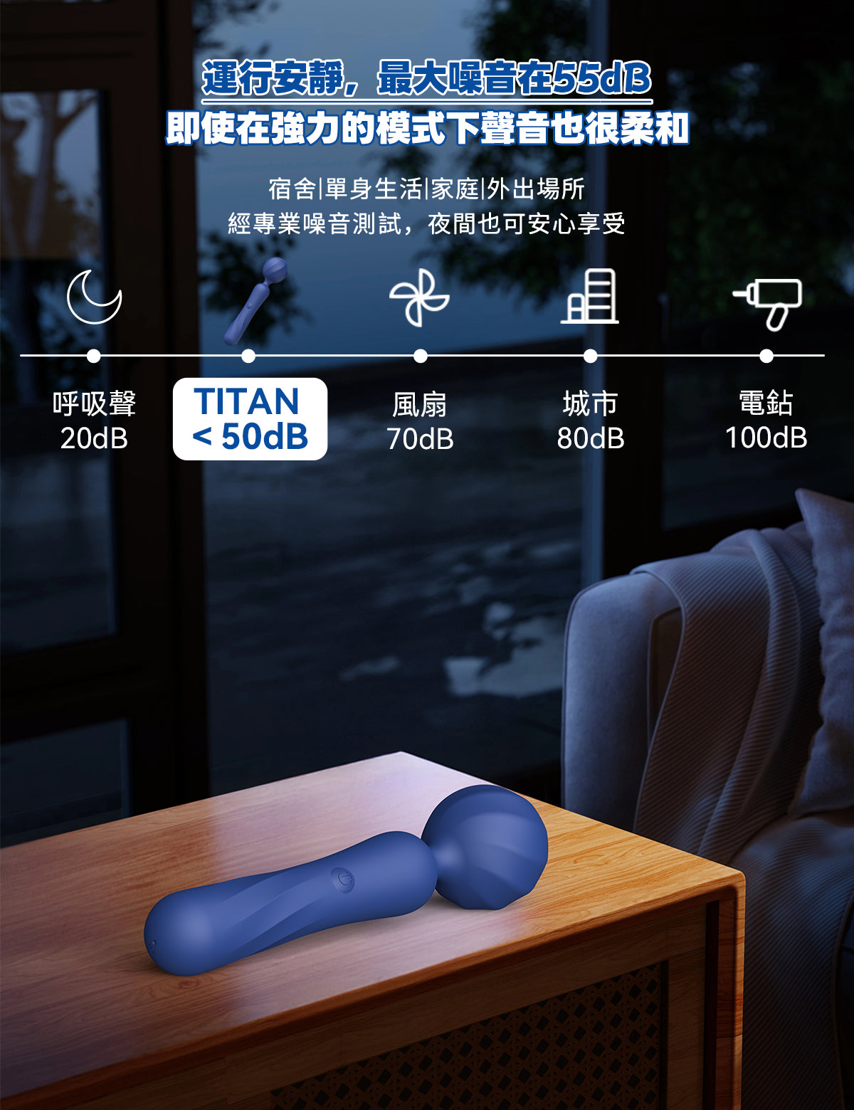 ToyCod TITAN 深層震動電動按摩器 廣範圍按摩設計 敏感部位刺激 靜音設計 成人情趣用品