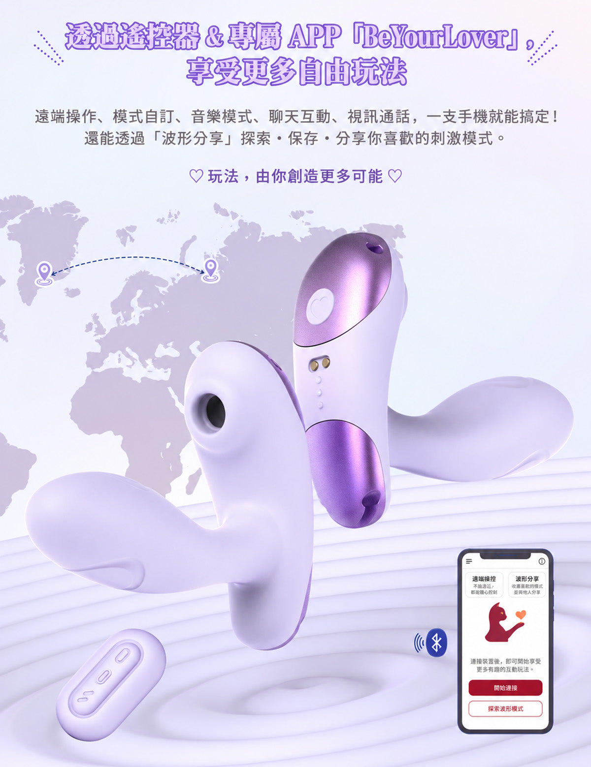 ToyCod Luna 多功能穿戴式吸吮器 專用固定帶 吸吮×雙面敲擊×震動 遙控器＆APP操控 完全免手持 成人用品