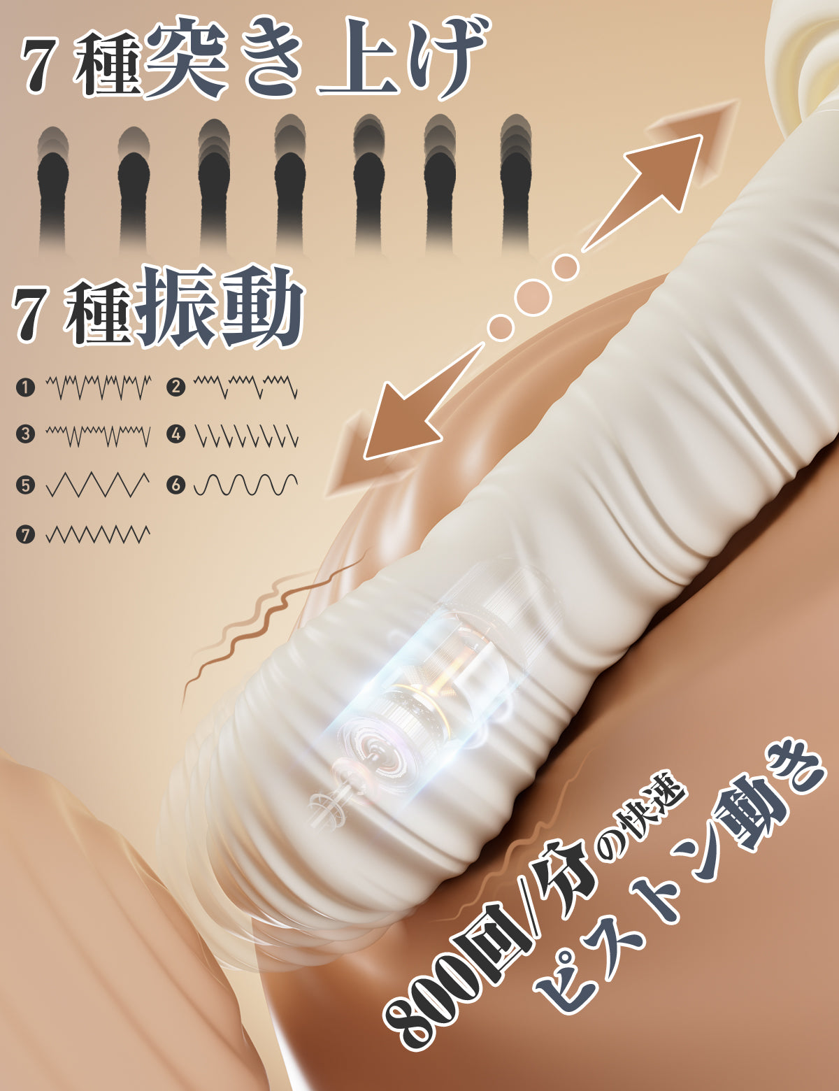 潮姫 一體式伸縮機炮 加熱 絕頂高潮 高速活塞 成人玩具