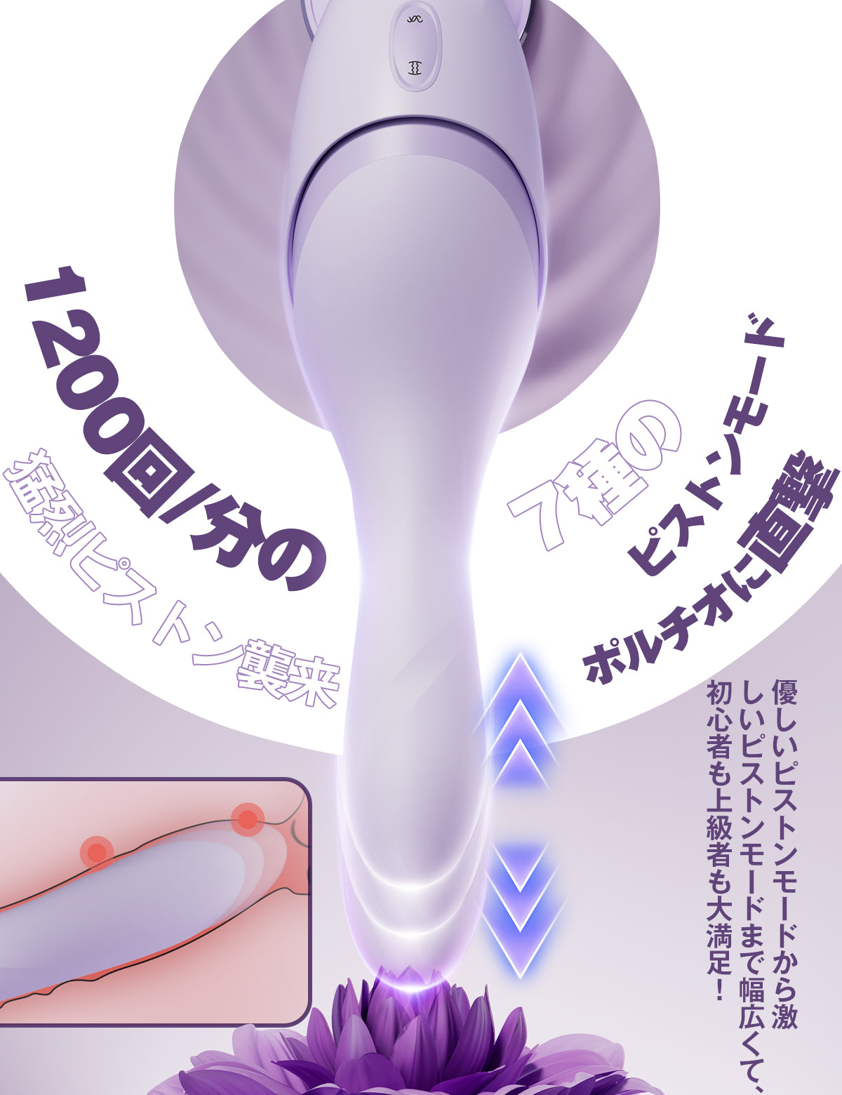 ToyCod 撃姬 一體式伸縮震動棒 深入快感 温感・吸盤＆腰帶 應用程序操作 成人用品