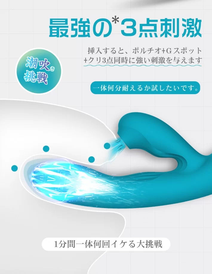 SVAKOM Eria   藍色  吮吸震動棒 兩點刺激 成人玩具